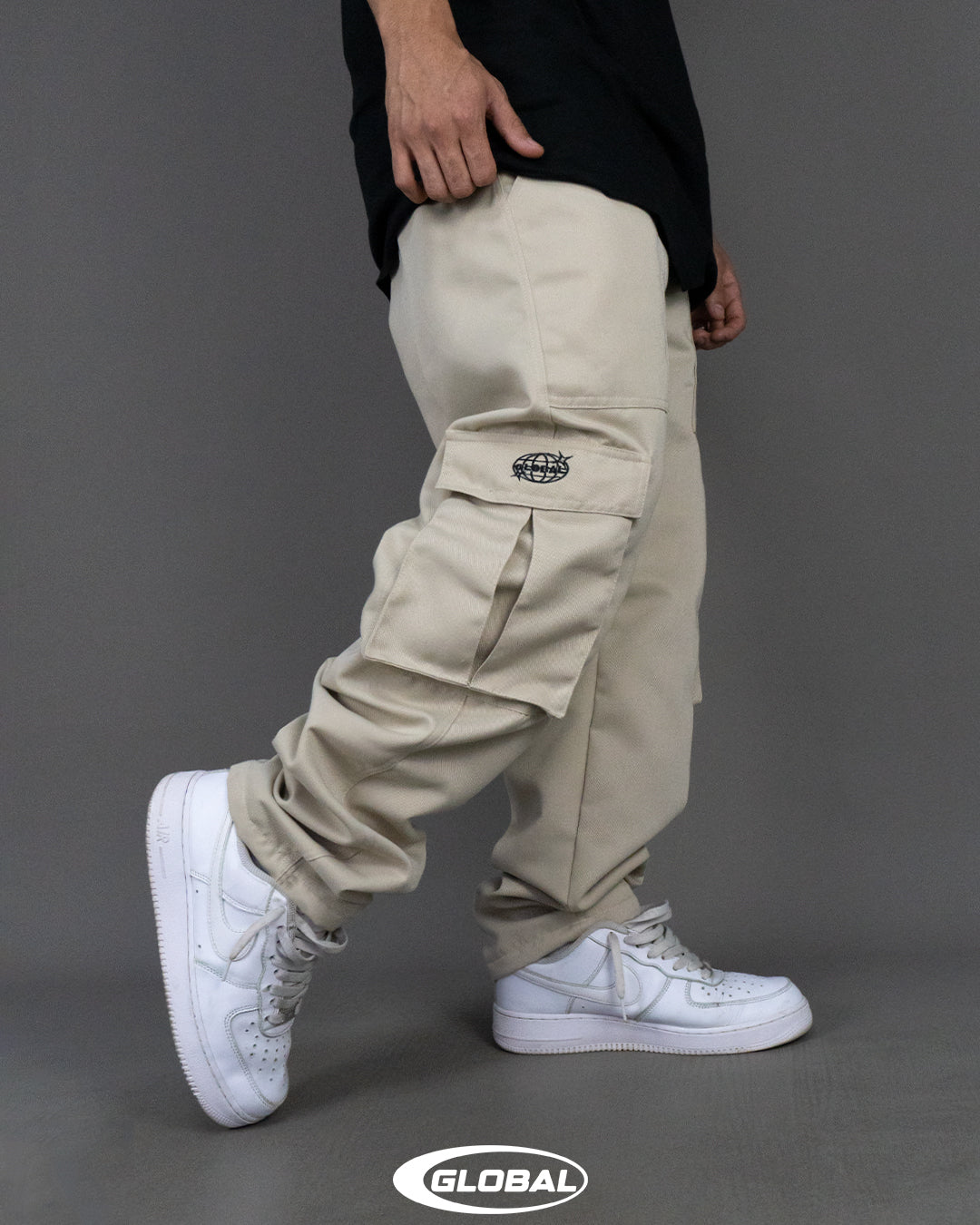 Pantalón cargo V1 Beige - WORLDWIDE